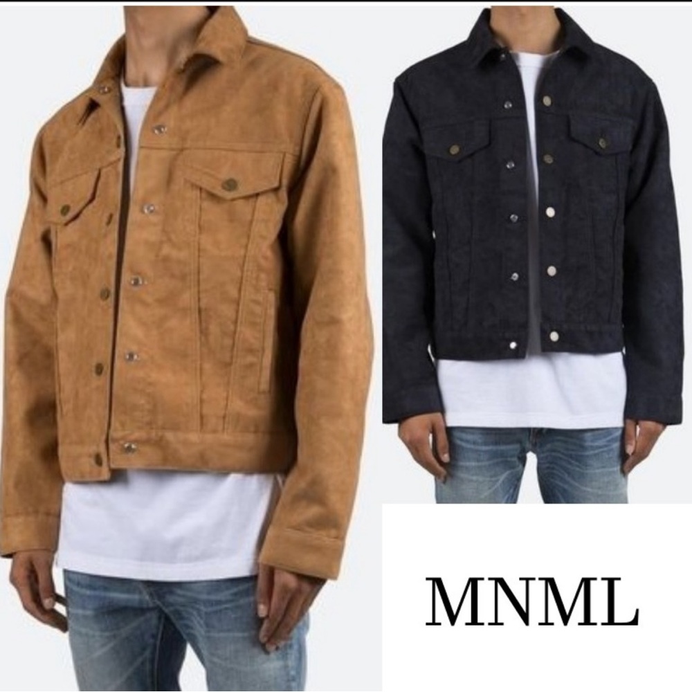 MNML Short Suede Street Style Plain Oversized Jackets
